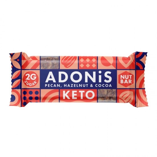 Adonis Keto Bar - Pecan, Hazelnut & Cocoa (16x35g)