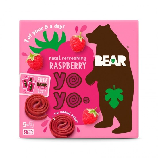 Bear Multi-Pack Yo-Yo's - Raspberry 6x(5x20g)