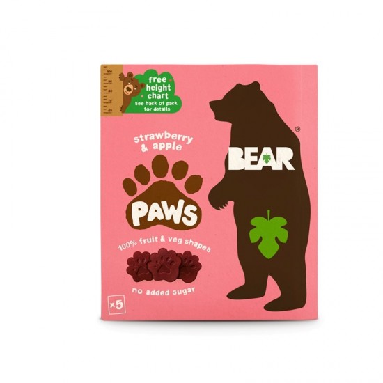 Bear Multi-Pack Paws - Strawberry & Apple 4x(5x20g)