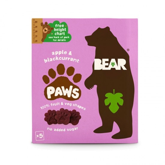 Bear Multi-Pack Paws - Apple & Blackcurrant 4x(5x20g)