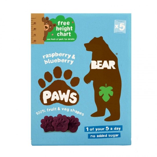 Bear Multi-Pack Paws - Raspberry & Blueberry 4x(5x20g)