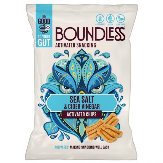 Boundless Activated Chips  - Sea Salt and Cider Vinegar (10x80g)