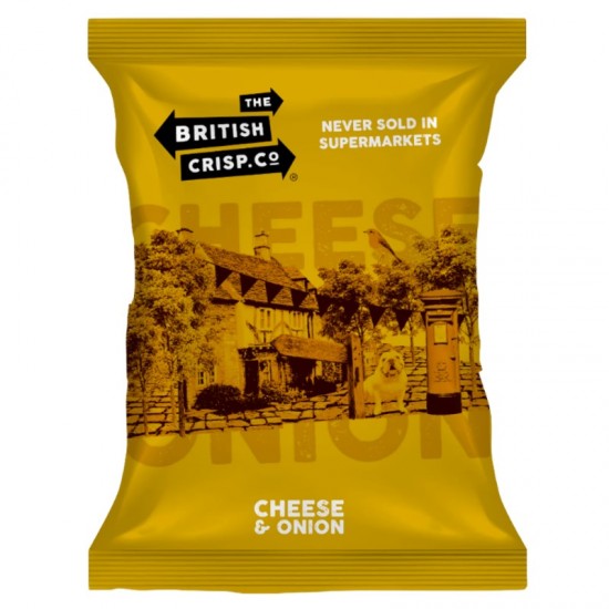 The British Crisp Co. Handcooked Crisps - Cheese & Onion (36x40g)