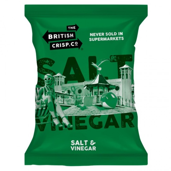 The British Crisp Co. Handcooked Crisps - Sea Salt & Vinegar (36x40g)