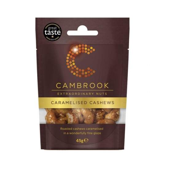 Cambrook Snack Pack Cashews - Caramelised (12x45g)