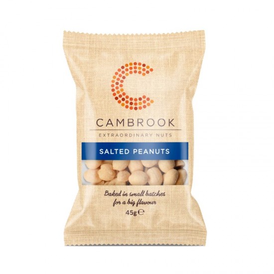 Cambrook Snack Pack Baked Peanuts - Salted (24x45g)