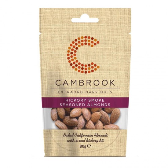 Cambrook Impulse Seasoned Almonds - Hickory Smoke (9x80g)