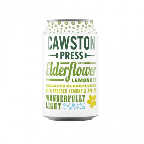 Cawston Press Sparkling Fruit Drink - Elderflower & Lemon (24x330ml)