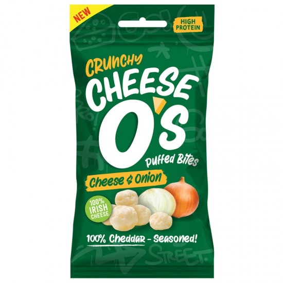 Cheeseo's Crunchy Puffed Cheese - Cheese & Onion (10x25g)