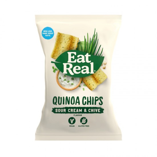 Eat Real Sharing Quinoa Chips - Sour Cream & Chive (10x80g)