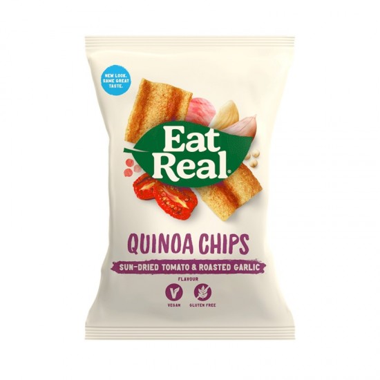 Eat Real Sharing Quinoa Chips - Sundried Tomato & Garlic (10x80g)