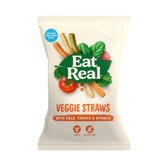 Eat Real Sharing Veggie Straws - Kale, Tomato, Spinach (10x113g)