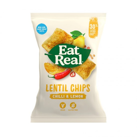 Eat Real Sharing Lentil Chips - Chilli & Lemon (10x113g)