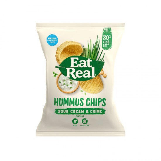 Eat Real Impulse Hummus Chips - Sour Cream & Chive (24x25g)