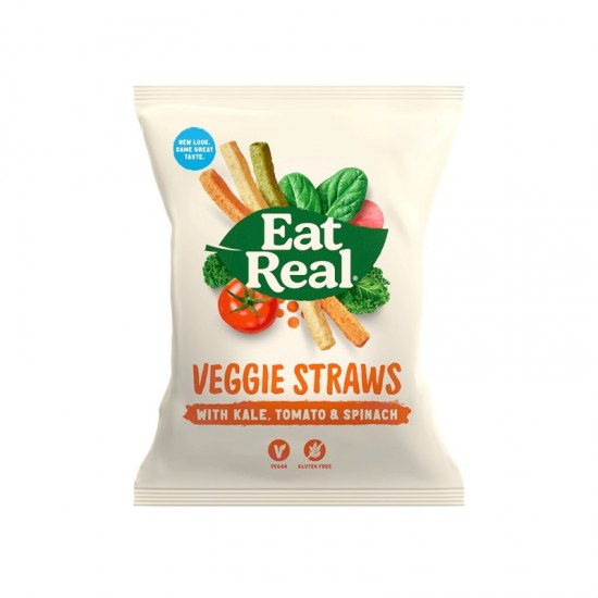 Eat Real Impulse Veggie Straws - Kale, Tomato, Spinach (24x22g)