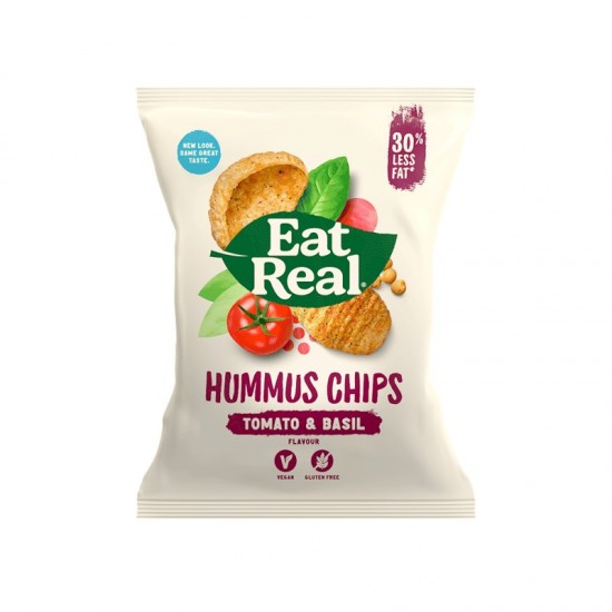 Eat Real Impulse Hummus Chips - Tomato & Basil (24x25g)