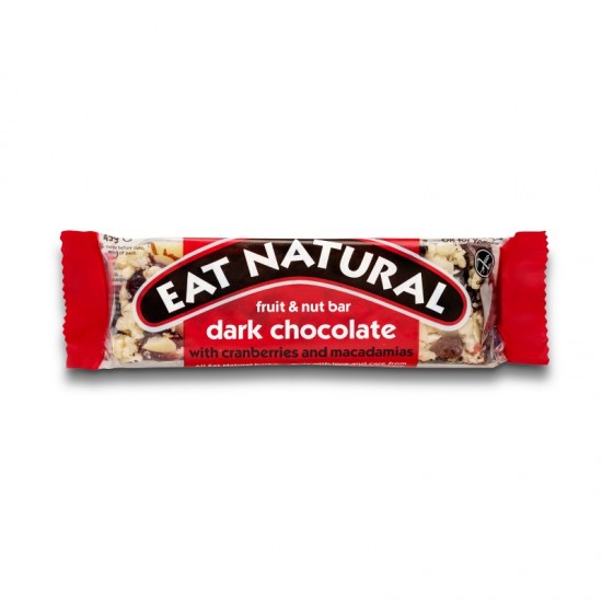 Eat Natural Fruit & Nut Bar - Dark Chocolate, Cranberries & Macadamia (12x45g)