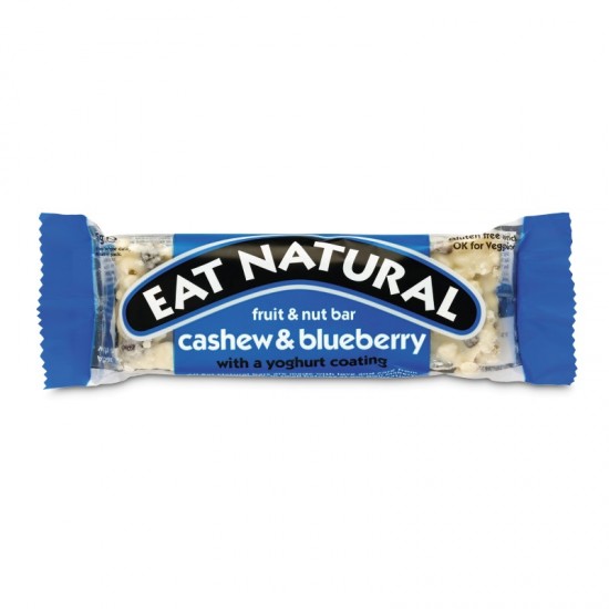 Eat Natural Fruit & Nut Bar - Cashew & Blueberries with Yoghurt Coating (12x45g)