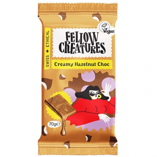 Fellow Creatures Bar - Creamy Hazelnut Choc (10x70g)