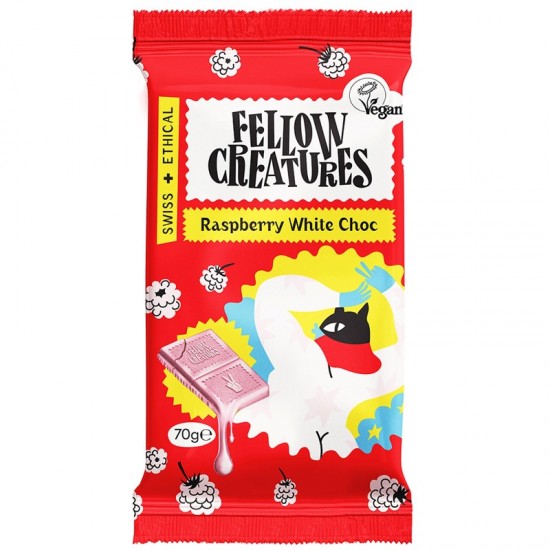 Fellow Creatures Bar - Raspberry White Choc (10x70g)