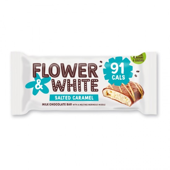 Flower & White Meringue Bar - Salted Caramel (12x20g)