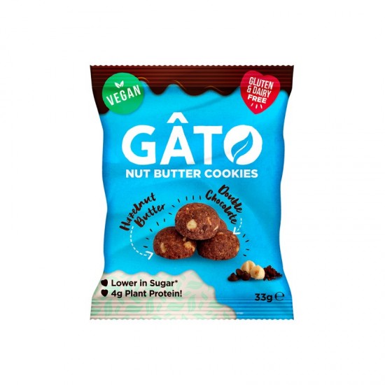 Gato Cookies - Hazelnut Butter & Dark Chocolate (10x33g)