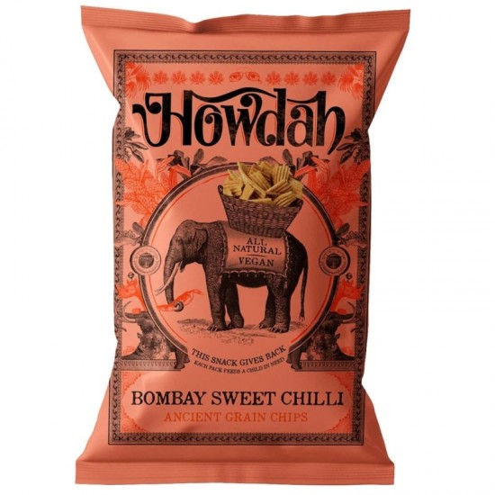 Howdah Ancient Grain Chips - Bombay Sweet Chilli (6x130g)