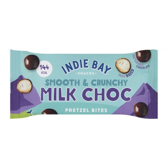 Indie Bay Pretzel Bites - Spelt & Milk Chocolate (14x31g)