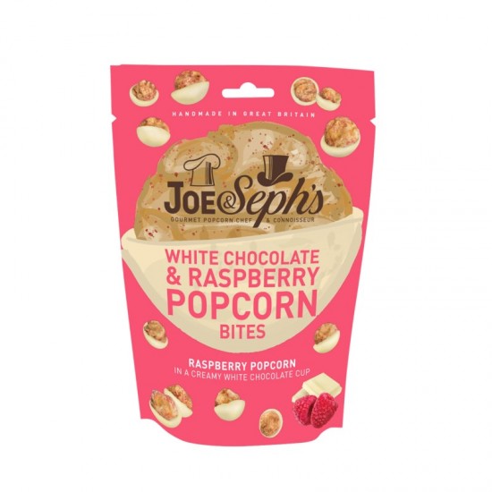 Joe & Seph's Popcorn Bites - White Chocolate & Raspberry (7x63g)