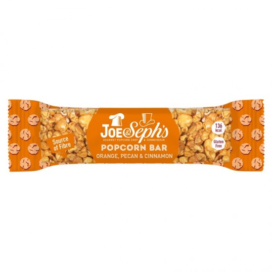 Joe & Seph's Popcorn Bar - Orange, Pecan & Cinnamon (12x27g)