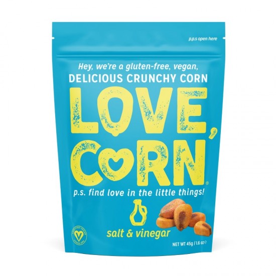 Love Corn Impulse Crunchy Corn - Salt & Vinegar (10x45g)