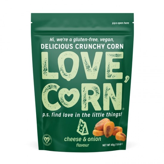 Love Corn Impulse Crunchy Corn - Cheese & Onion (10x45g)