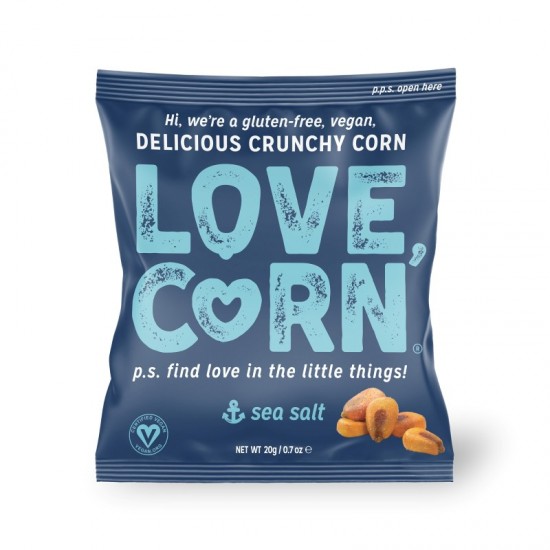 Love Corn Snack Shot Crunchy Corn - Sea Salt (24x20g)