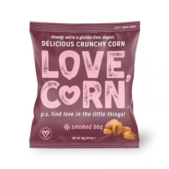 Love Corn Snack Shot Crunchy Corn - BBQ (24x20g)