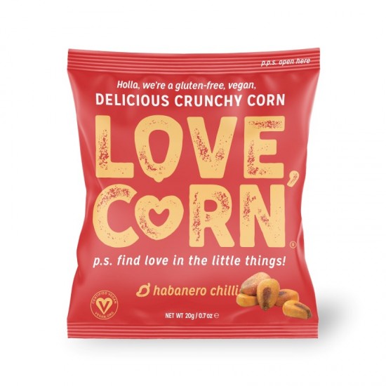 Love Corn Snack Shot Crunchy Corn - Habanero (24x20g)