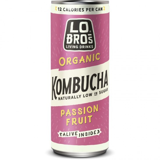 Lo Bros Kombucha - Low Sugar Passion Fruit (12x250ml)