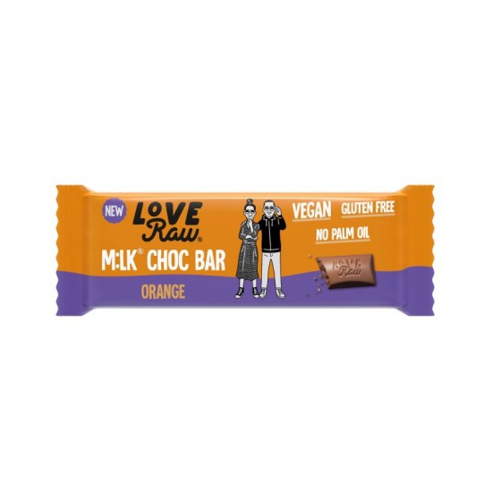 LoveRaw M:lk Choc Bar - Choc Orange (20x30g)