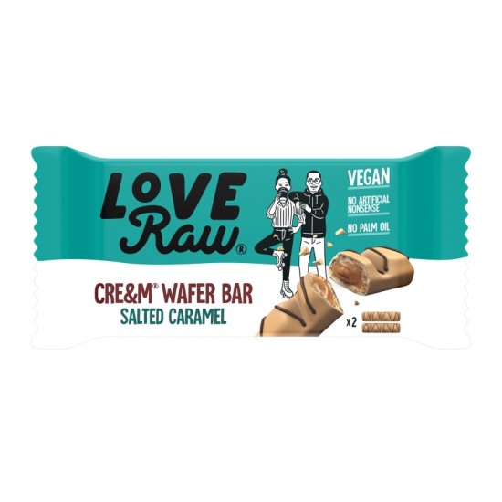 LoveRaw Cream-Filled Wafer - Salted Caramel (12x45g)