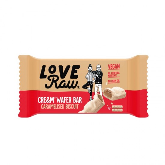 LoveRaw Cream-Filled Wafer - Caramelised Biscuit (12x45g)