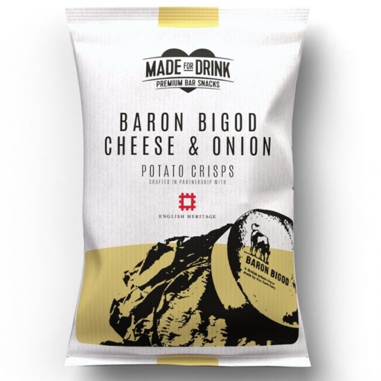 Made For Drink Crisps - Baron Bigod Cheese & Onion (24x40g)