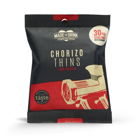 Made For Drink - Chorizo Thins (10x30g)