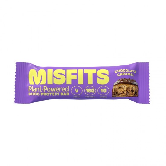 Misfits Vegan Protein Bar - Milk Chocolate Caramel (12x45g)