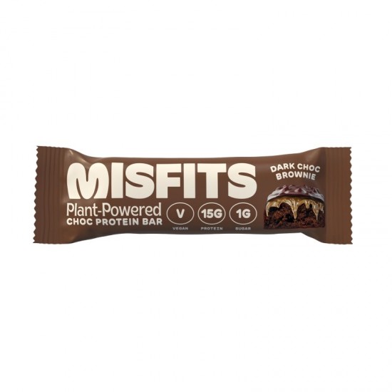 Misfits Vegan Protein Bar - Dark Chocolate Brownie (12x45g)