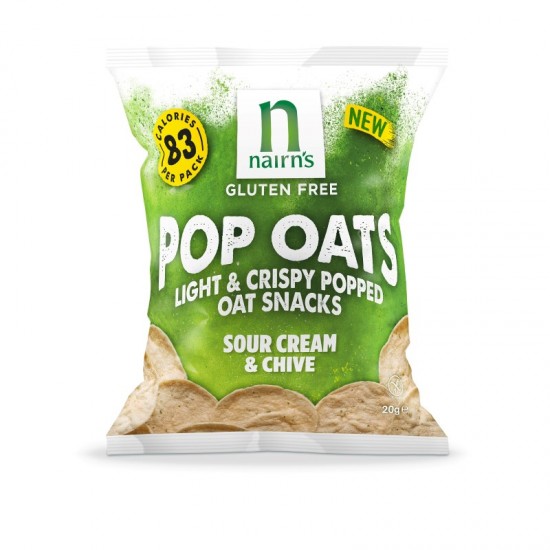 Nairn's Gluten Free Pop Oats - Sour Cream & Chives (14x20g)