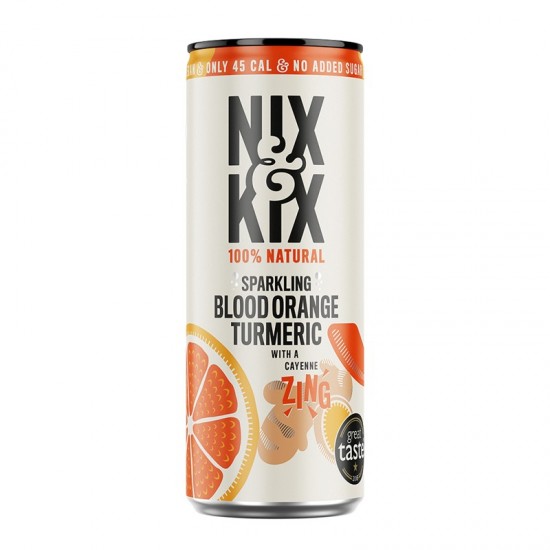 Nix & Kix Lightly Sparkling Drink - Orange & Turmeric (24x250ml)