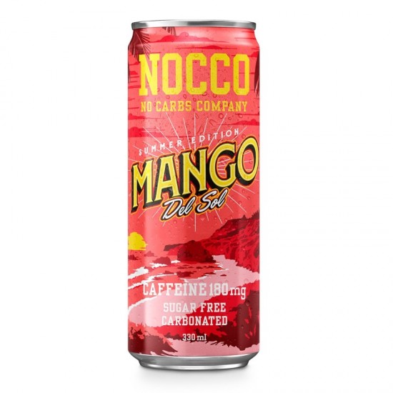 NOCCO BCAA Energy Drink - Mango Del Sol (12x330ml)