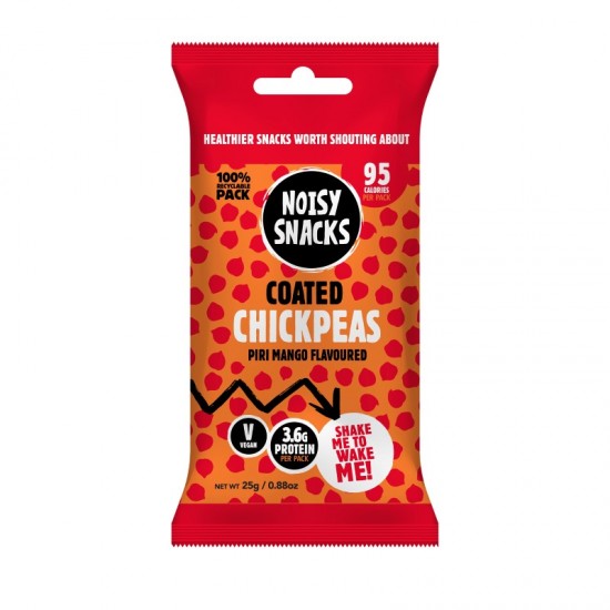 Noisy Snacks Coated Chickpeas - Piri Mango (10x25g)