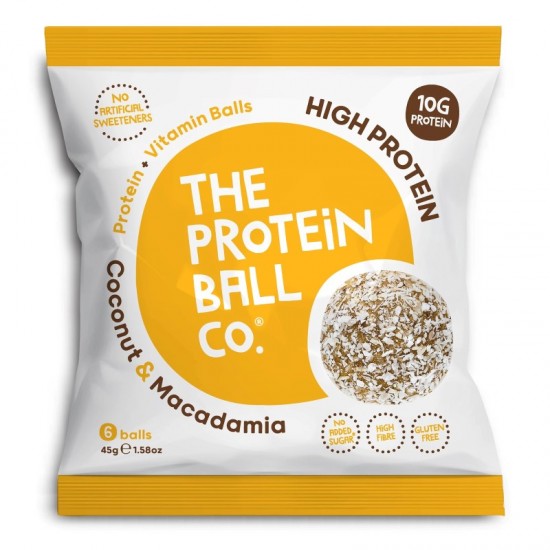 The Protein Ball Co Protein Balls - Coconut & Macadamia (10x45g)