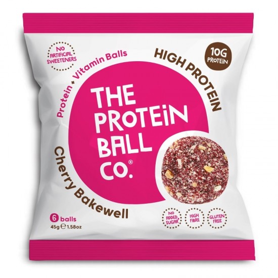 The Protein Ball Co Protein Balls - Cherry Bakewell (10x45g)