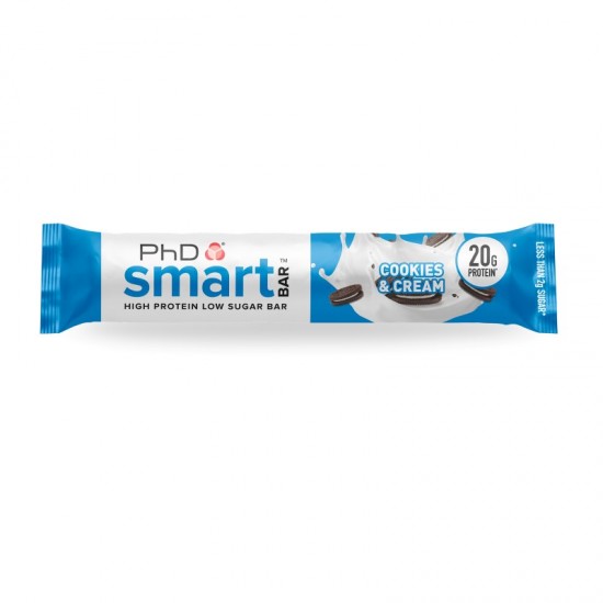 PhD Smart Protein Bar - Cookies & Cream (12x64g)